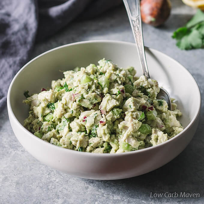 Creamy Low Carb Avocado Chicken Salad