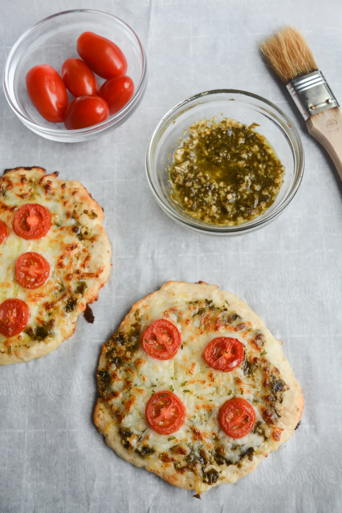 Keto Chicken Pesto Pizzas Air Fryer