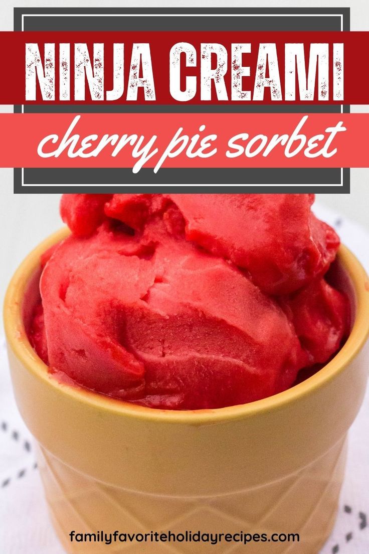 Ninja Creami Cherry Pie Sorbet