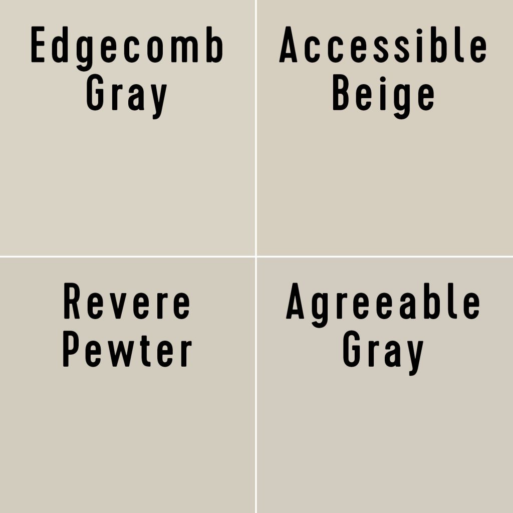 Accessible Beige Vs Edgecomb Gray