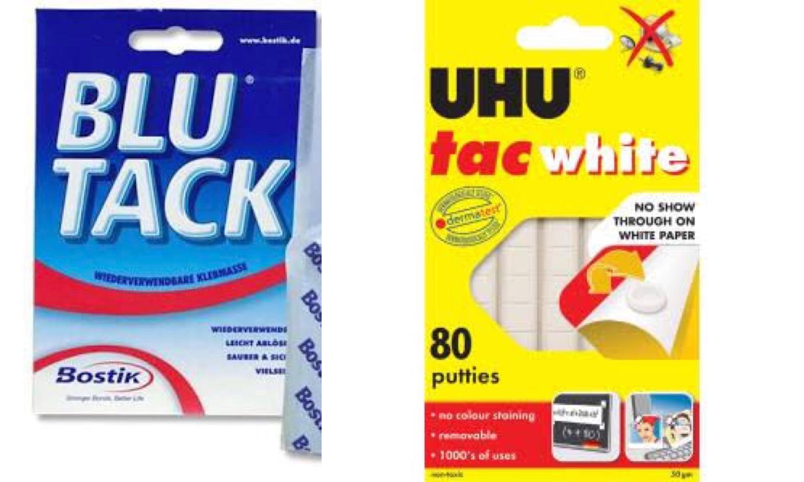 White Tack Vs Blu Tack